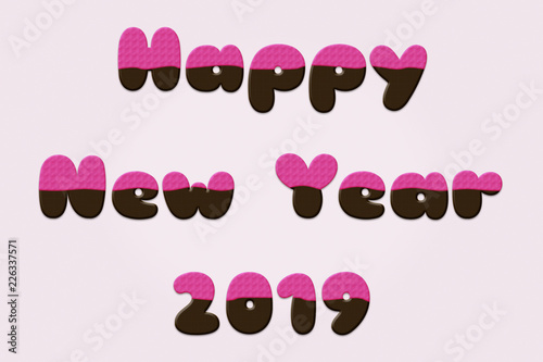 Happy New Year 2019 with gl...