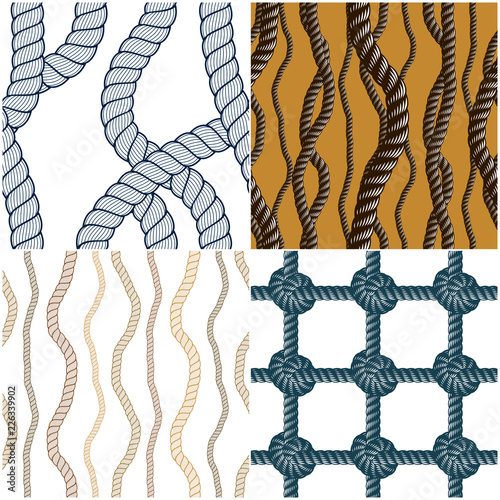Seamless nautical rope patt...
