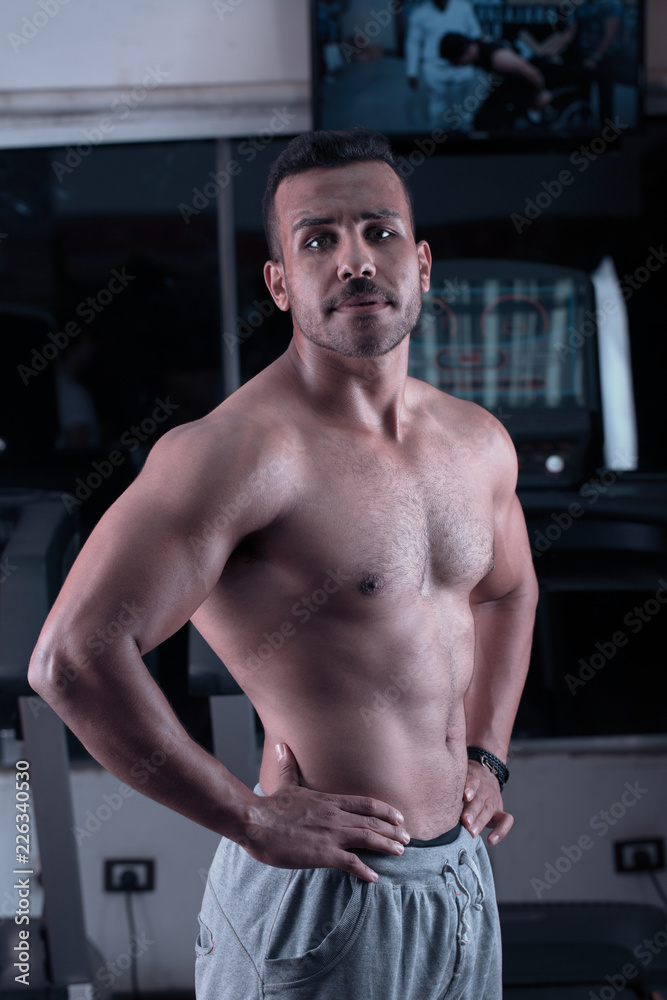 Fototapeta premium topless hands in waist