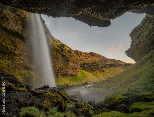 Kvernufoss Waterfall  Iceland