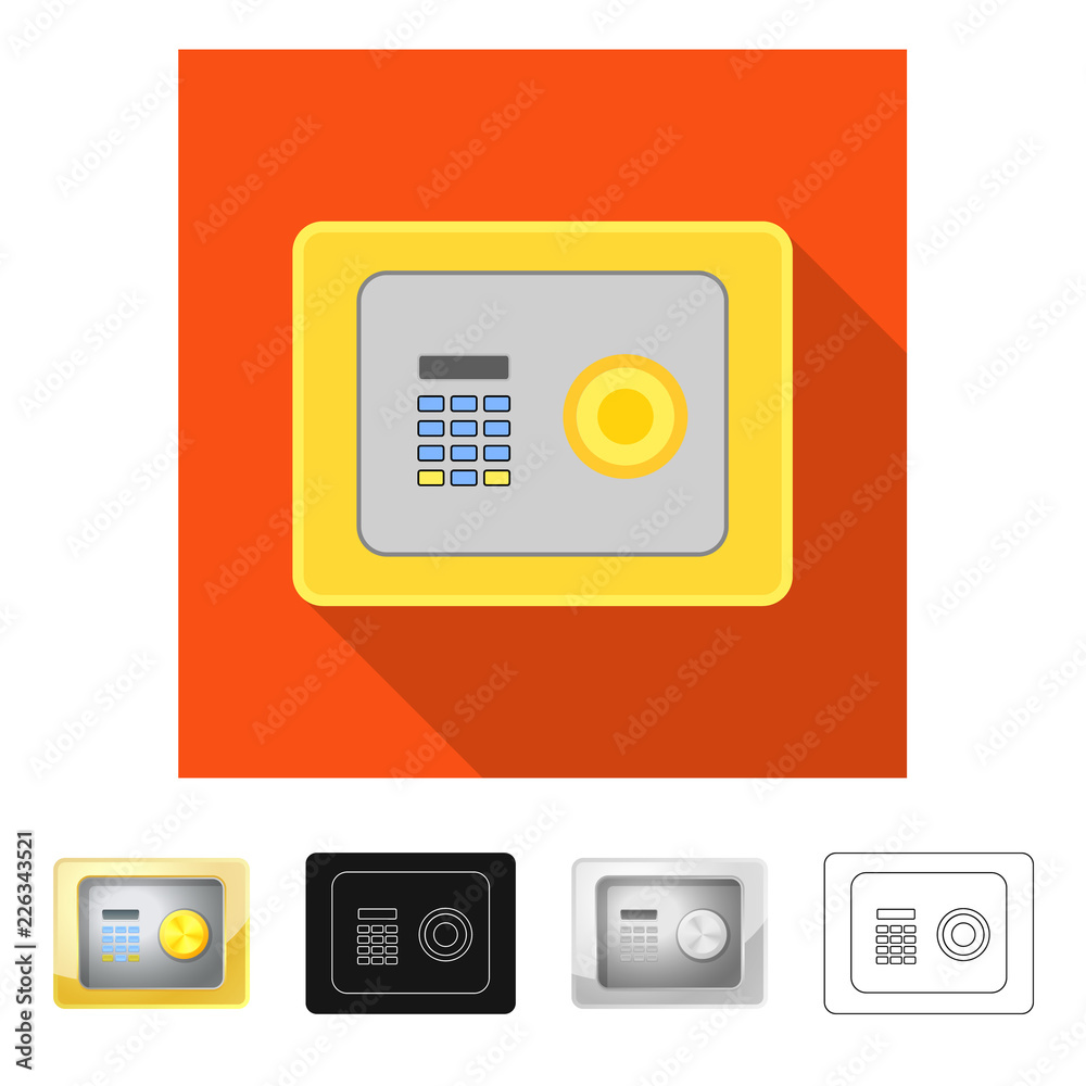 Isolated object of bank and money icon. Collection of bank and bill stock symbol for web. Isolated object of bank and money icon. Collection of bank and bill stock symbol for web.