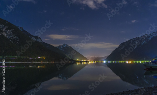 Aachensee and the Alps at night photo