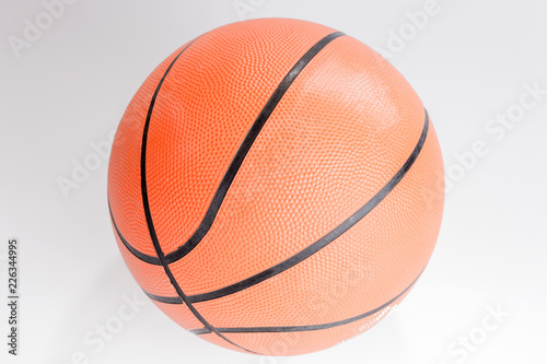 Orange color Basketball over white background. Basketball isolated