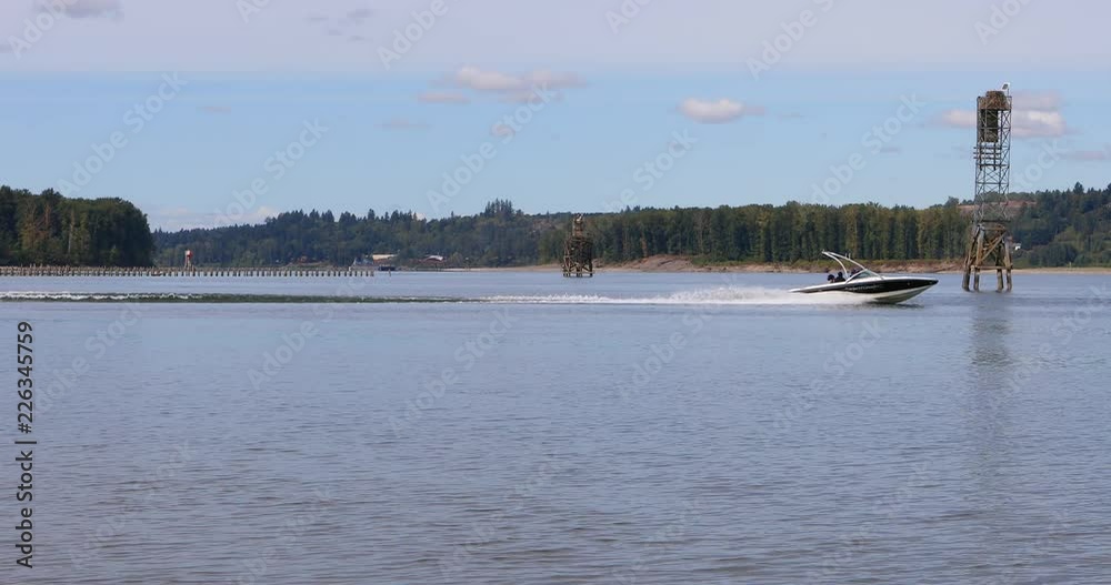 Scene of the Columbia River near Gresham, Oregon Scene of the Columbia River near Gresham, Oregon