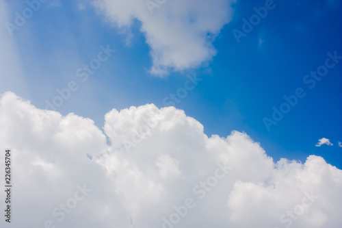 sky blue white background