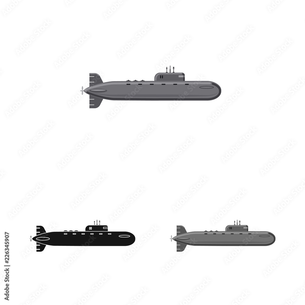 Vector illustration of weapon and gun symbol. Collection of weapon and army stock vector illustration.