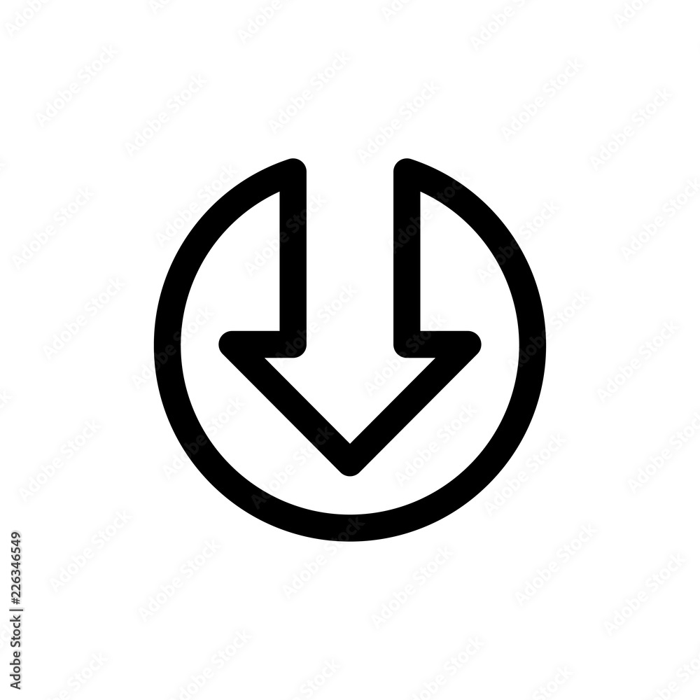 Download sign vector icon Download sign vector icon