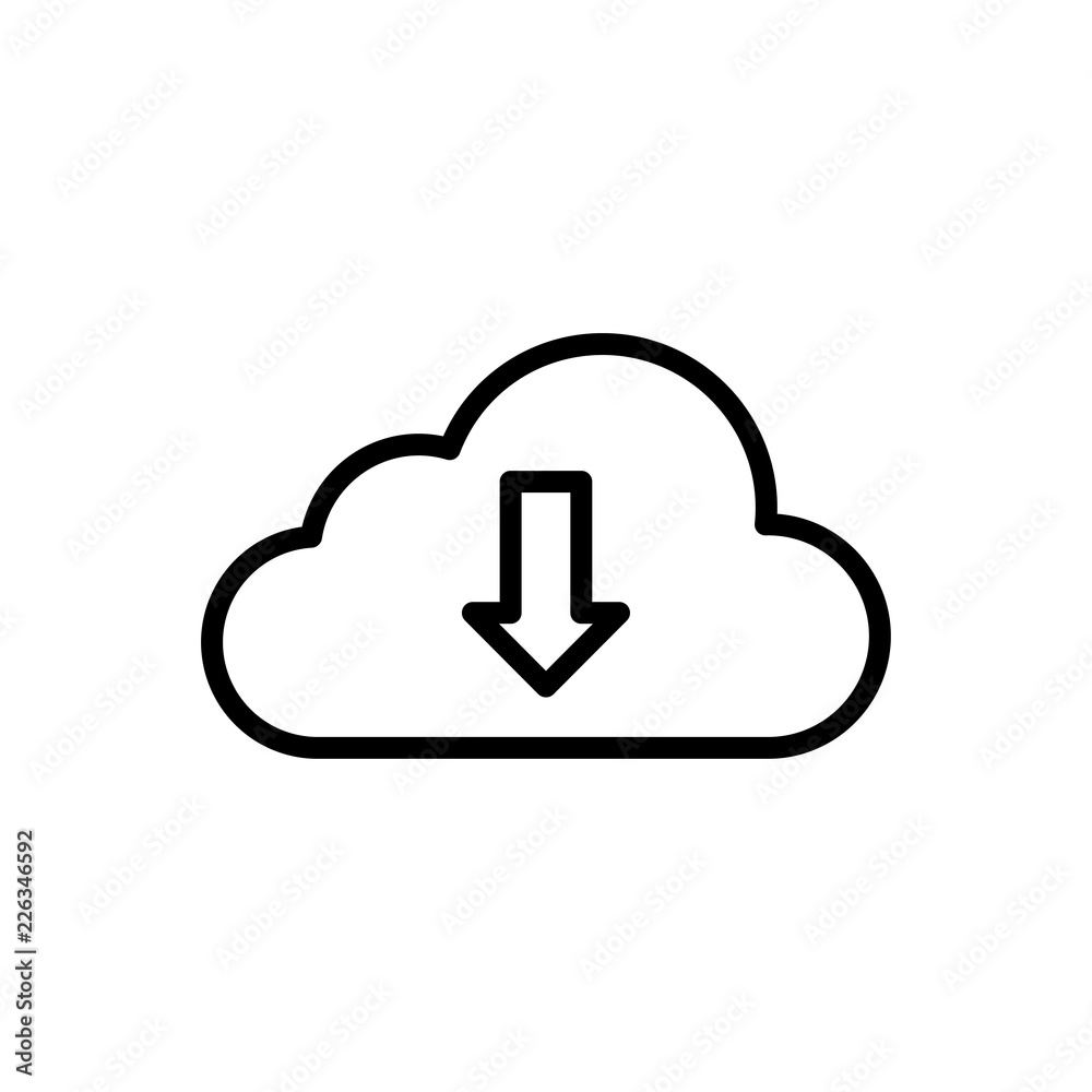 Download sign vector icon Download sign vector icon