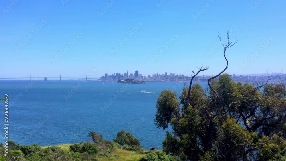 San Francisco skyline with Bay Bridge from the Angel Island San Francisco skyline with Bay Bridge from the Angel Island