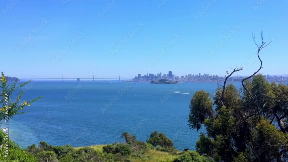 San Francisco skyline with Bay Bridge from the Angel Island San Francisco skyline with Bay Bridge from the Angel Island
