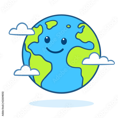 Cute cartoon Earth