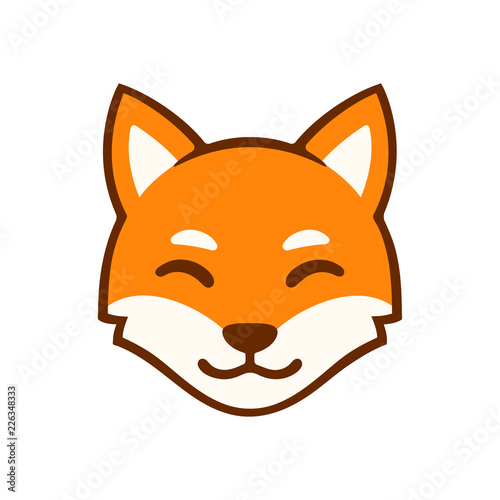 Cartoon fox face logo