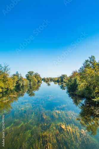 River Korana in Croatia, countryside landscape in Karlovac county 