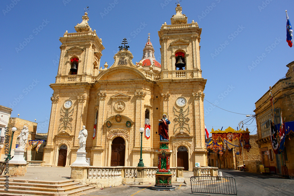 The Basilica of the Nativity of Our Lady  in Xagħra, Gozo, Malta