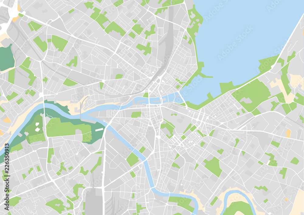 Vektor Stadtplan von Genf