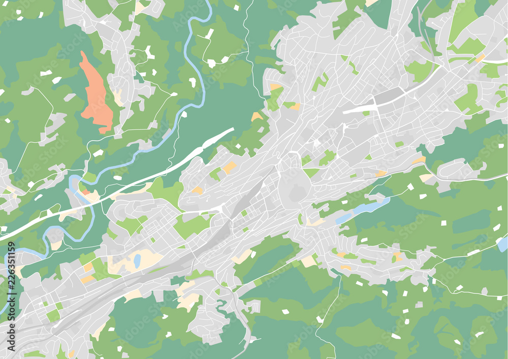 Vektor Stadtplan von St. Gallen Vektor Stadtplan von St. Gallen