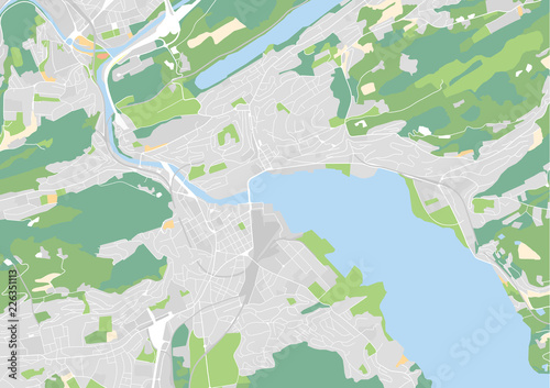 Vektor Stadtplan von Luzern