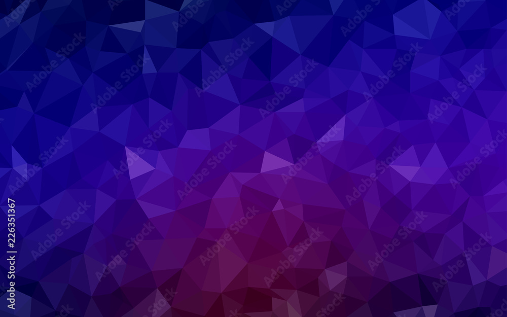 Fototapeta premium Dark Blue, Red vector polygon abstract layout.