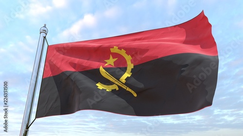Weaving flag of the country Angola