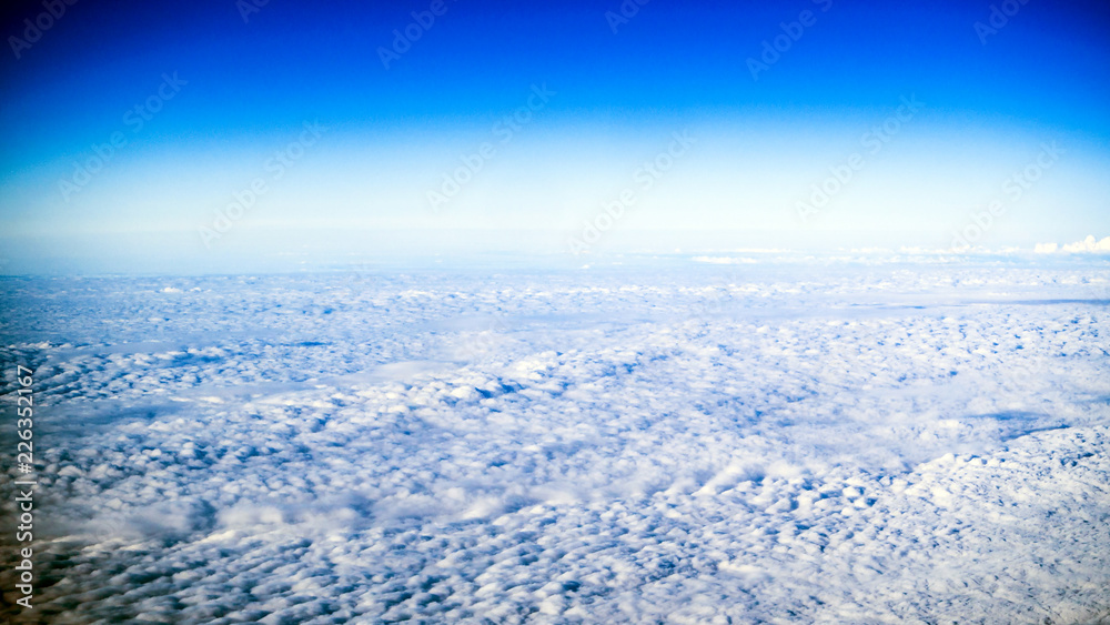 Clouds,  airplane window 