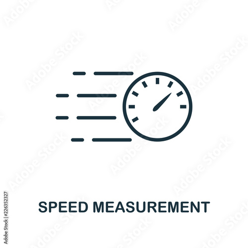 Speed Measurement icon. Monochrome style design from measurement icon collection. UI and UX. Pixel perfect speed measurement icon. For web design, apps, software, print usage.