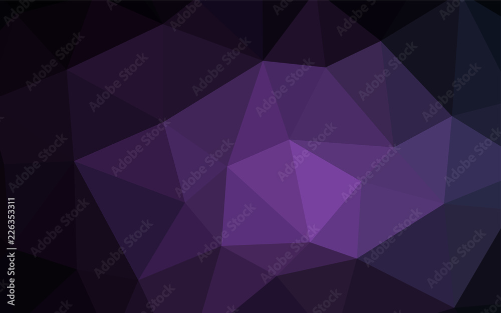 Dark Purple vector gradient triangles texture.