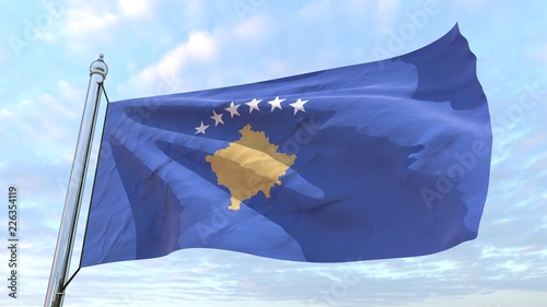 Weaving flag of the country Kosovo