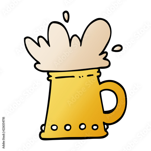 vector gradient illustration cartoon beer tankard