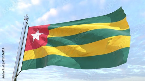 Weaving flag of the country Togo