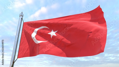 Weaving flag of the country Turkey