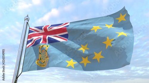 Weaving flag of the country Tuvalu
