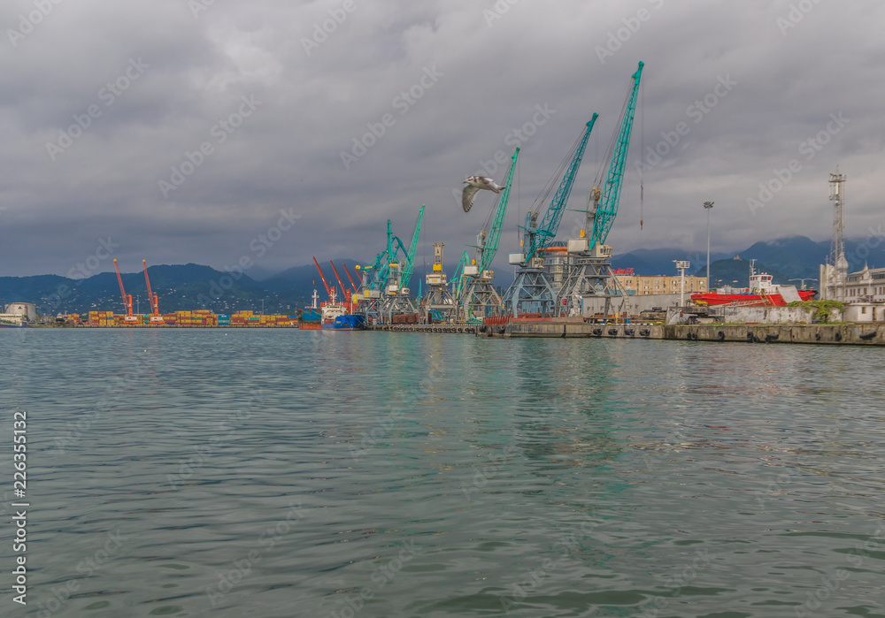 Batumi is a seaside city considered the georgian Las Vegas. Here a look at its harbour located on the Black Sea