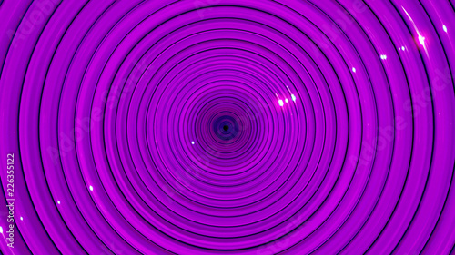 Purple circle shape swirl with glare. 
