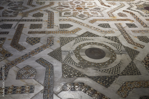 Monreale, Italy - September 11, 2018 : Monreale cathedral floor