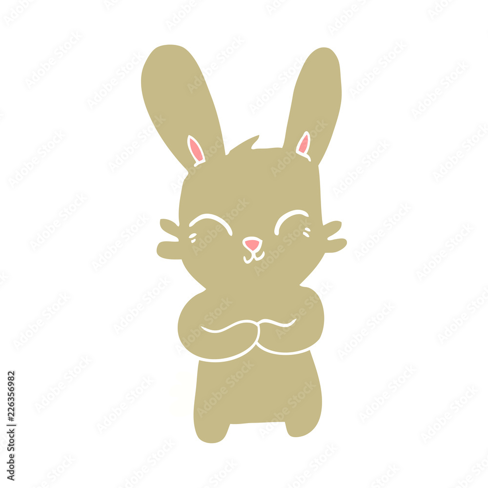 cute flat color illustration cartoon rabbit cute flat color illustration cartoon rabbit