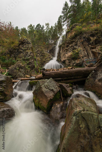 Waterfall in Altai Mountain...