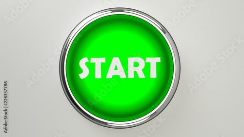 Push button 3D rendering illustration