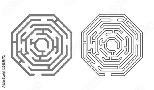 maze labyrinth logo icon