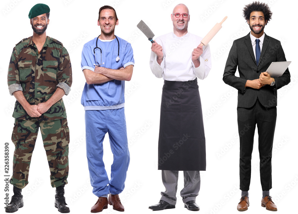 Group of people with different professions Group of people with different professions