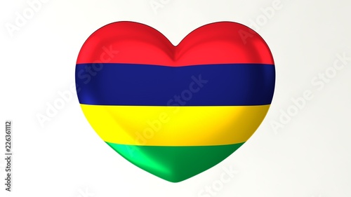 Heart-shaped flag 3D Illustration I love Mauritius Free Download Heart-shaped flag 3D Illustration I love Mauritius - GFXLoad