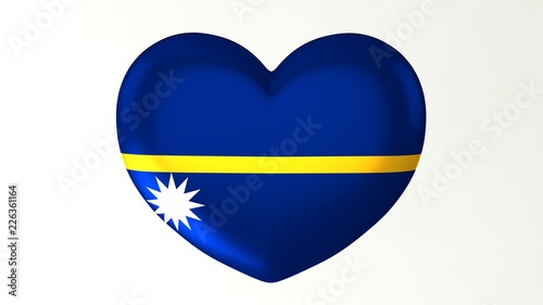 Free Download Heart-shaped flag 3D Illustration I love Nauru - GFXLoad