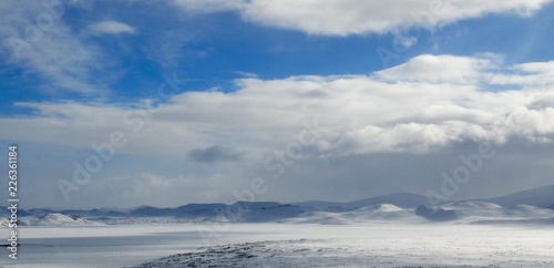 Iceland. Landscape in wintertime