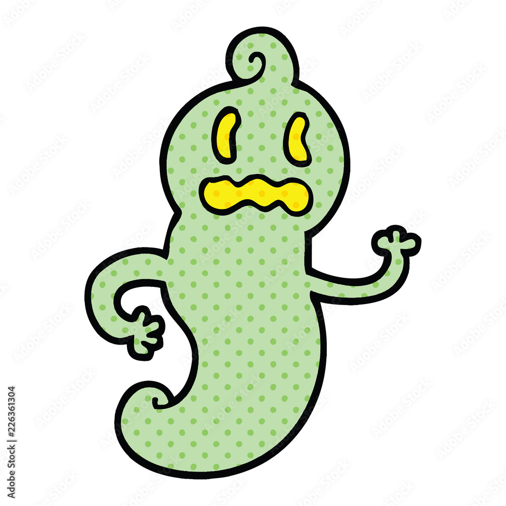 Fototapeta premium comic book style cartoon spooky ghost