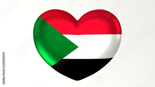 Heart-shaped flag 3D Illustration I love Sudan Free Download Heart-shaped flag 3D Illustration I love Sudan - GFXLoad