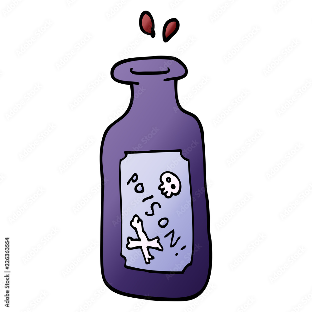vector gradient illustration cartoon poison