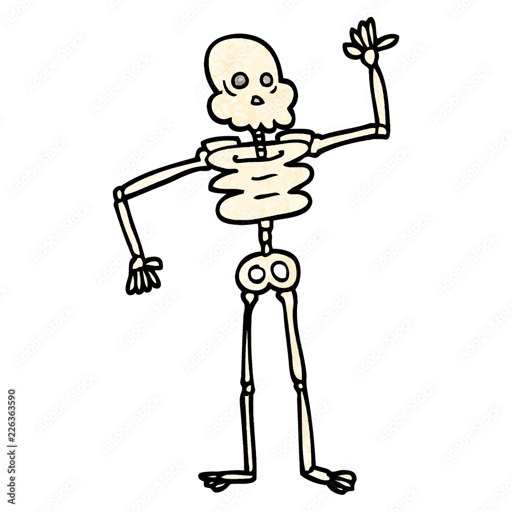 grunge textured illustration cartoon skeleton grunge textured illustration cartoon skeleton