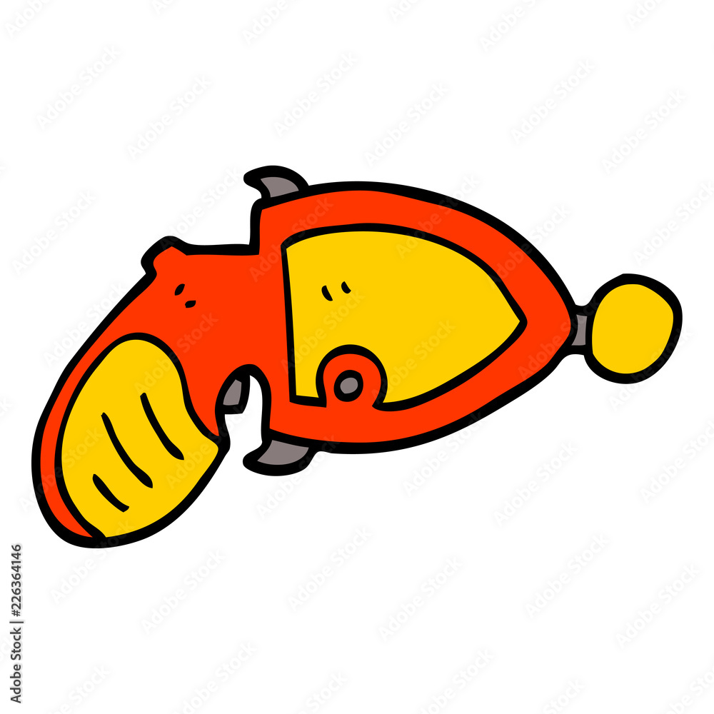 hand drawn doodle style cartoon ray gun hand drawn doodle style cartoon ray gun