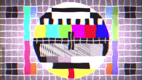 Old Tv Test Signal Sight Background Loop/
4k animation of an old retro pal secam sight screen like old television test signal photo