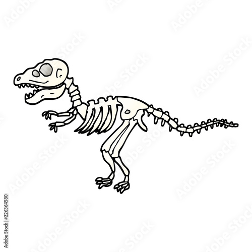 vector gradient illustration cartoon dinosaur bones