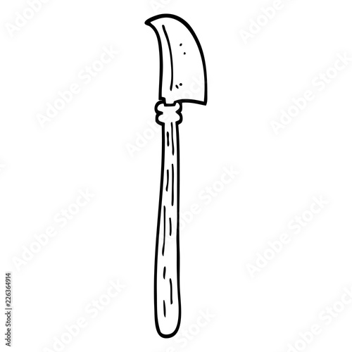 black and white cartoon dagger